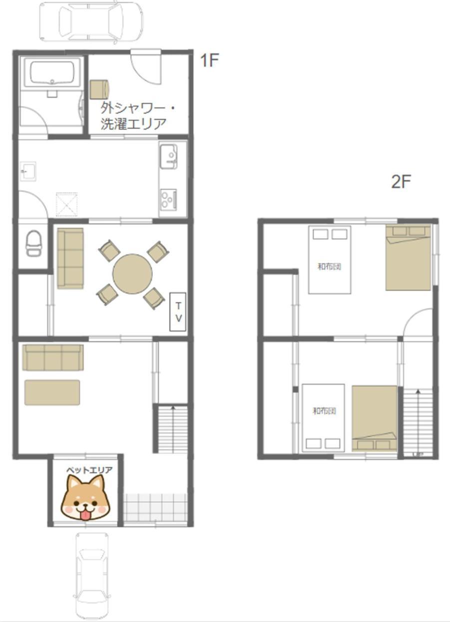 川久乃風 Kawakyuu No Kaze Villa Shirahama Exterior photo